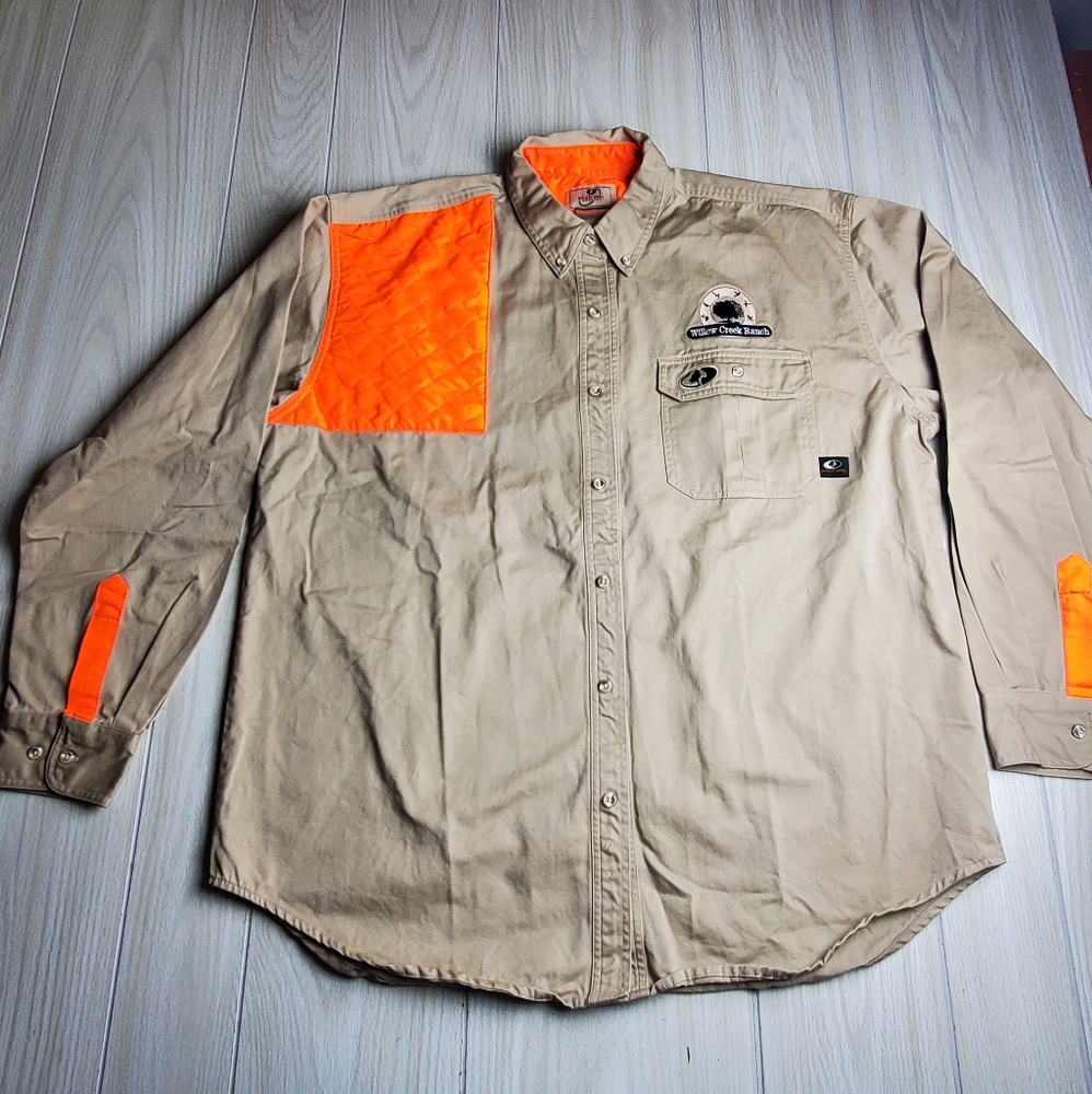 MOSSY OAK Shooting Long Sleeve Button Shirt Men's XL Elk Hunting Ranch *READ*